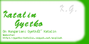 katalin gyetko business card